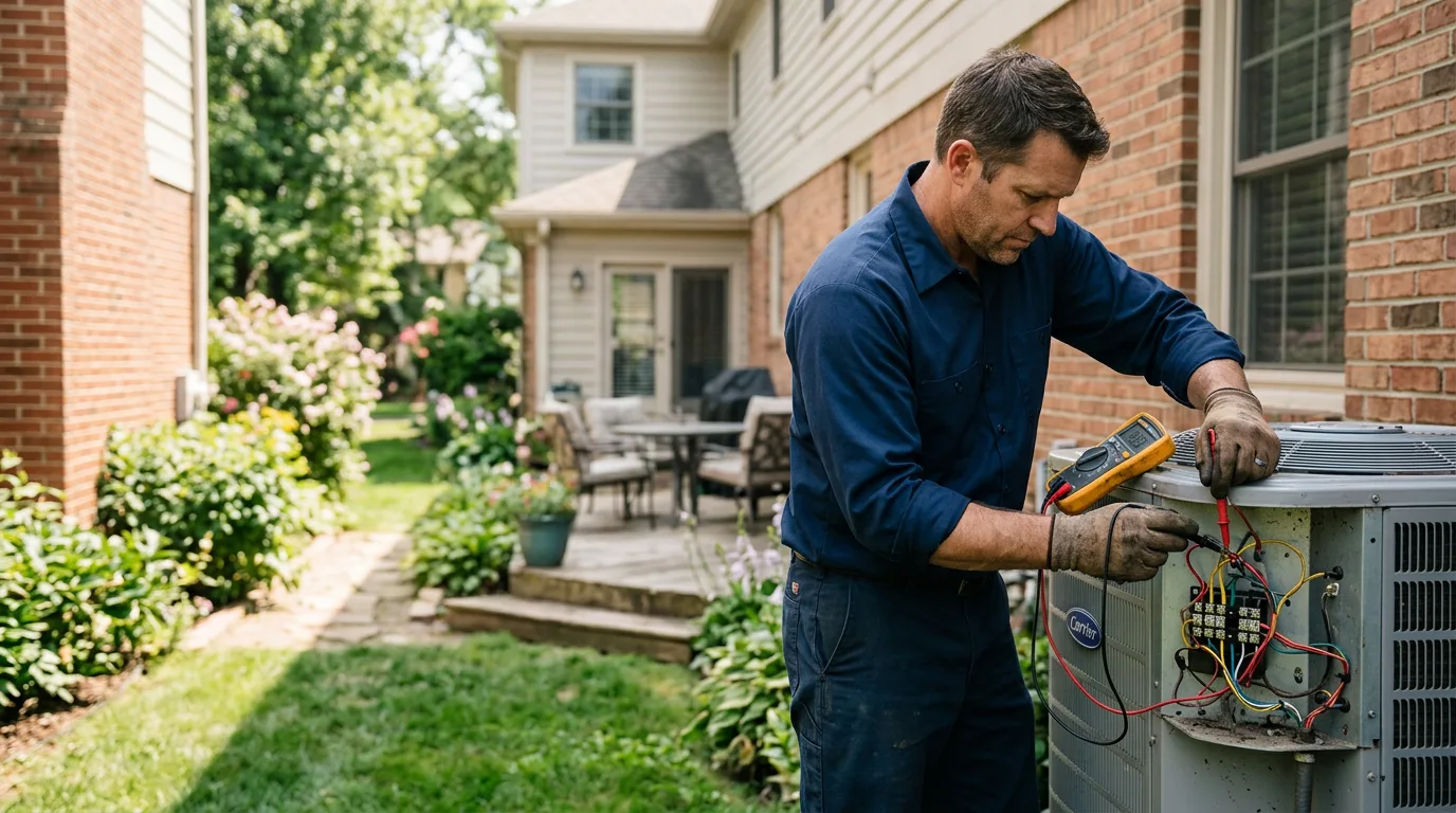 HVAC technician working near Eastlake Weir, FL